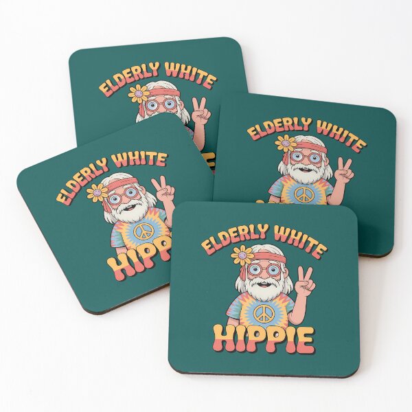 Item preview, Elderly White Hippie  Peace Through The Ages designed and sold by GwynJohnsonzx.