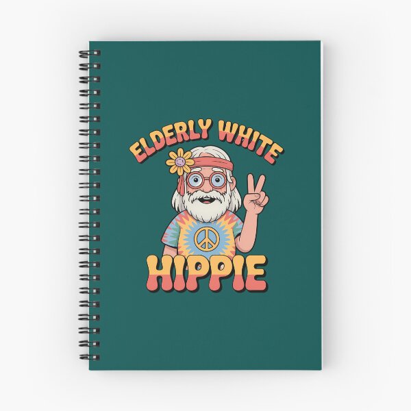 Item preview, Elderly White Hippie  Peace Through The Ages designed and sold by GwynJohnsonzx.