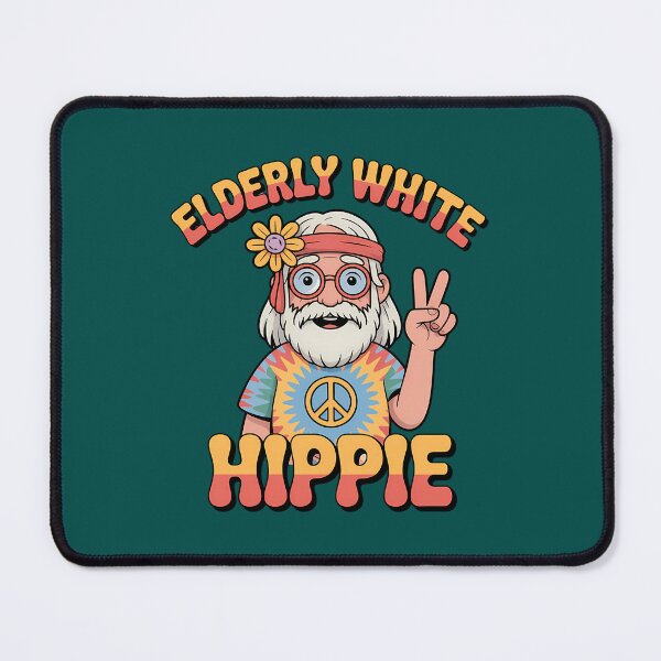 Item preview, Elderly White Hippie  Peace Through The Ages designed and sold by GwynJohnsonzx.