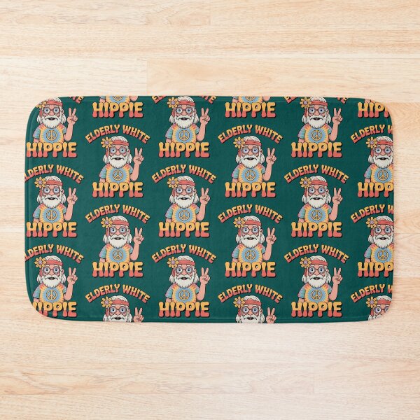 Item preview, Elderly White Hippie  Peace Through The Ages designed and sold by GwynJohnsonzx.