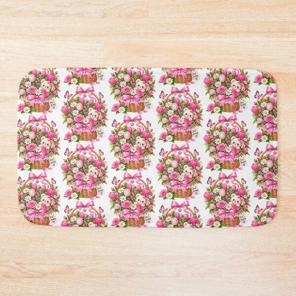 Item preview, Cute Teddy Bear Flower Basket – Stay Happy Kawaii Floral Design designed and sold by Ishratparween11.