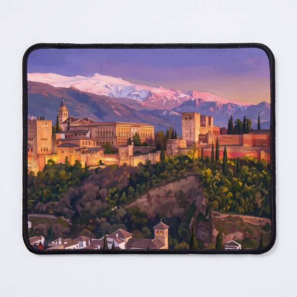 Item preview, The Alhambra Above Granada at Dusk designed and sold by RedPeaStudio.