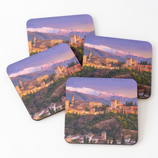 Item preview, The Alhambra Above Granada at Dusk designed and sold by RedPeaStudio.