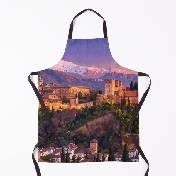 Item preview, The Alhambra Above Granada at Dusk designed and sold by RedPeaStudio.