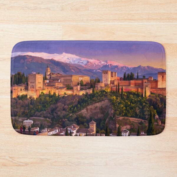 Item preview, The Alhambra Above Granada at Dusk designed and sold by RedPeaStudio.