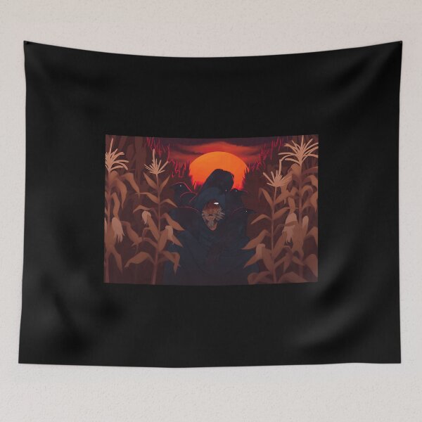 Item preview, Mysterious Figure with Crows at Sunset designed and sold by Fibi-studio.
