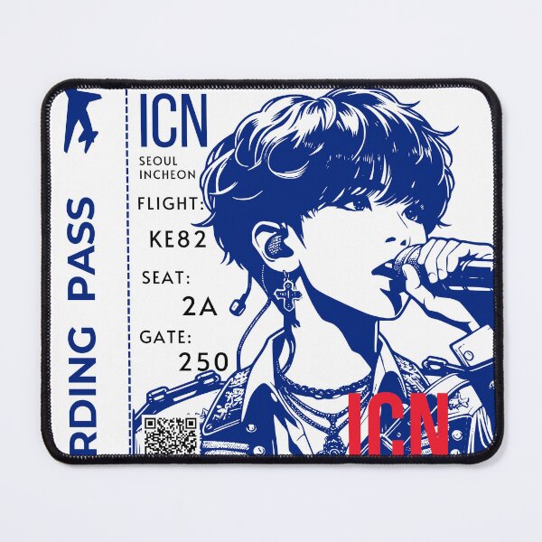 Item preview, South Korea Seoul Boarding Pass Stylized Kpop Male Singer designed and sold by InkWhirl.