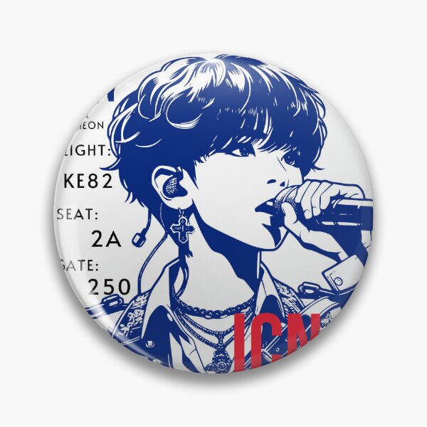 Item preview, South Korea Seoul Boarding Pass Stylized Kpop Male Singer designed and sold by InkWhirl.