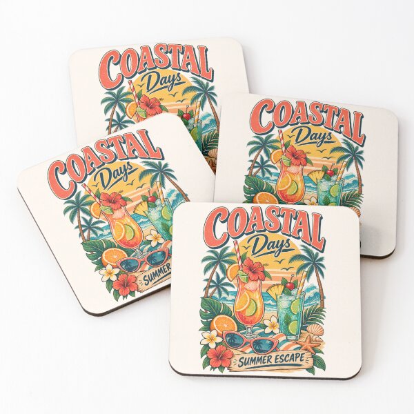 Item preview, Coastal Days – Tropical Summer Escape Illustration designed and sold by @SHINTOSARTSTORE.
