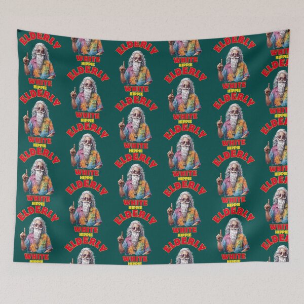 Item preview, Elderly White Hippie Retro Funny Tie Dye Groovy Design designed and sold by GwynJohnsonzx.