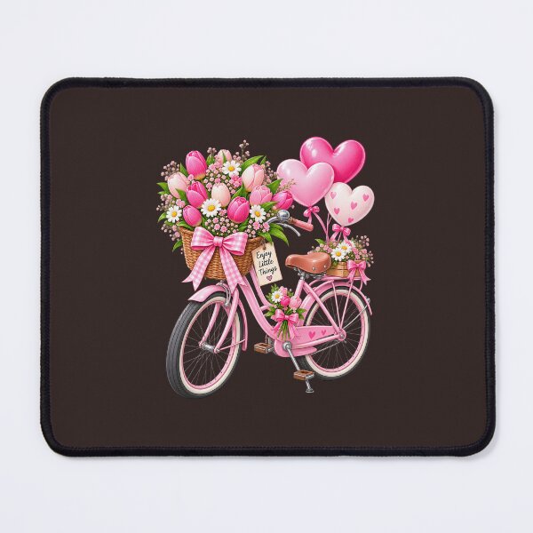 Item preview, Pink Flower Bicycle – Enjoy Little Things | Cute Spring Floral Design designed and sold by Ishratparween11.