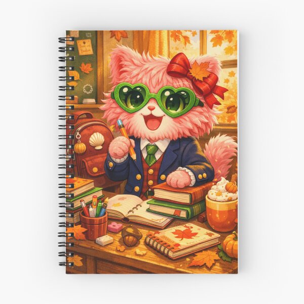 Item preview, Mimi Mew Autumn School Prep – Cozy Back‑to‑School Cat Art designed and sold by Lalala cute.