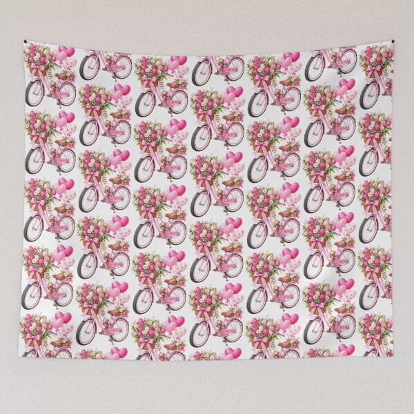 Item preview, Pink Flower Bicycle – Enjoy Little Things | Cute Spring Floral Design designed and sold by Ishratparween11.