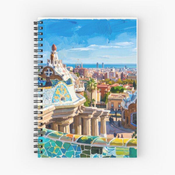 Item preview, Park Güell Mosaic Terrace Barcelona designed and sold by RedPeaStudio.