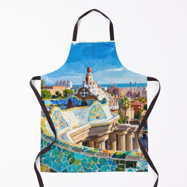 Item preview, Park Güell Mosaic Terrace Barcelona designed and sold by RedPeaStudio.
