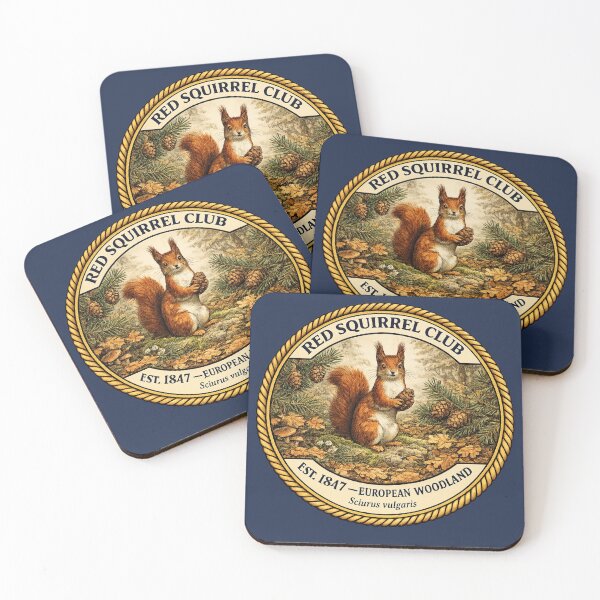 Item preview, Red Squirrel Club Vintage Badge European Woodland Art designed and sold by CalmCapy Co.