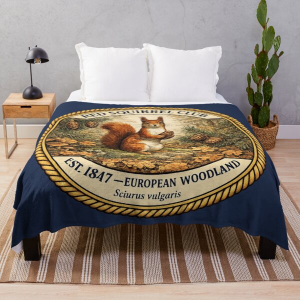 Item preview, Red Squirrel Club Vintage Badge European Woodland Art designed and sold by CalmCapy Co.