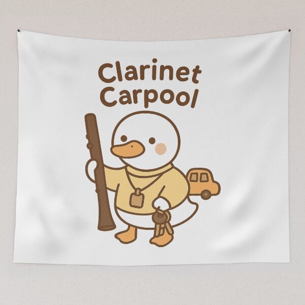 Item preview, Clarinet Carpool Duck Parent Tee designed and sold by Ainbowz-Artwork.