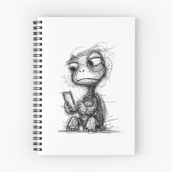 Item preview, Texting Turtle Doodle designed and sold by BRETT'S ART STUDIO.