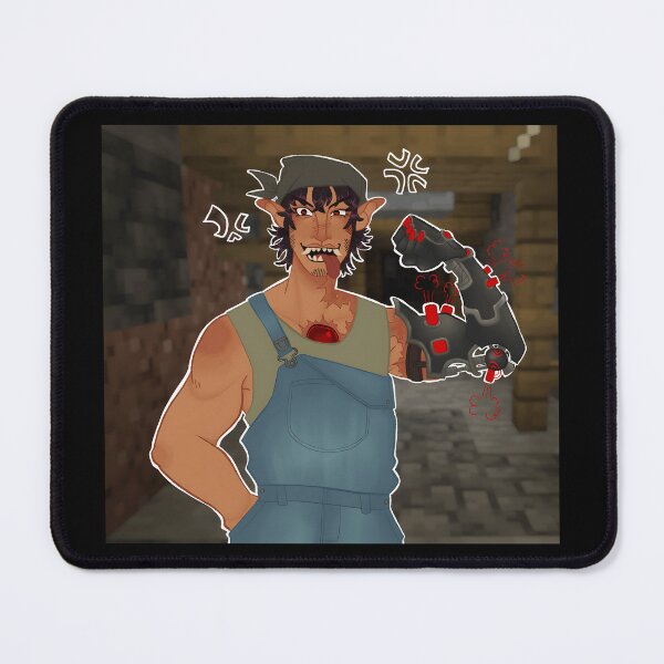 Item preview, Angry Miner with Mechanical Arm Digital Art designed and sold by Fibi-studio.