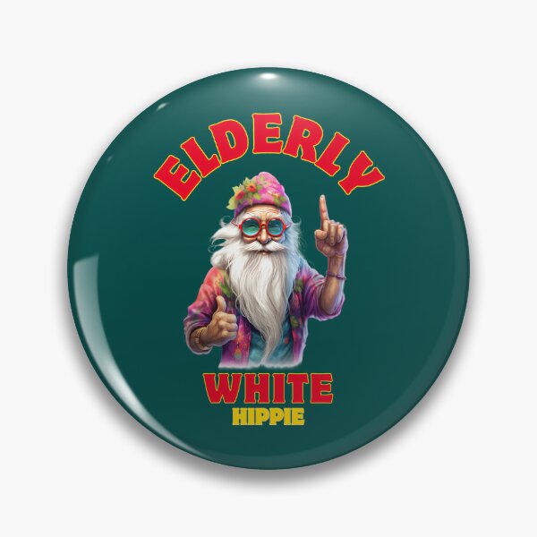Item preview, Elderly White Hippie Funny Retro Groovy Vintage Design  designed and sold by GwynJohnsonzx.