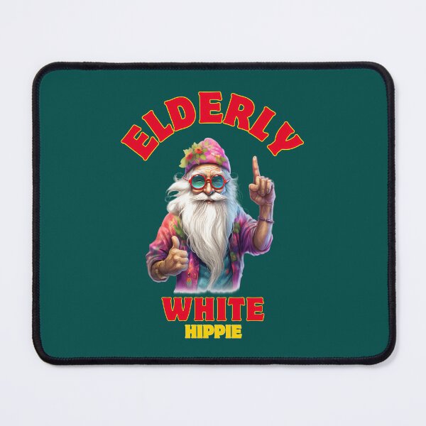 Item preview, Elderly White Hippie Funny Retro Groovy Vintage Design designed and sold by GwynJohnsonzx.