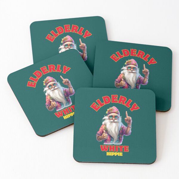 Item preview, Elderly White Hippie Funny Retro Groovy Vintage Design  designed and sold by GwynJohnsonzx.