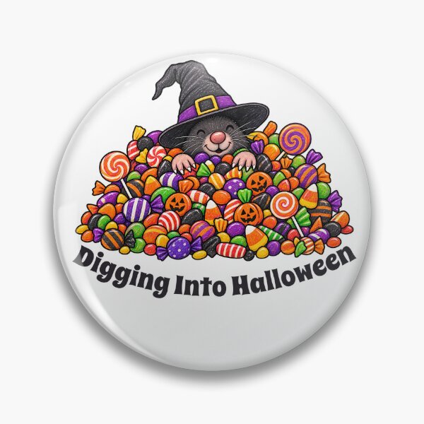Item preview, Digging Into Halloween – Cute Halloween Mole with Candy designed and sold by Buli89.