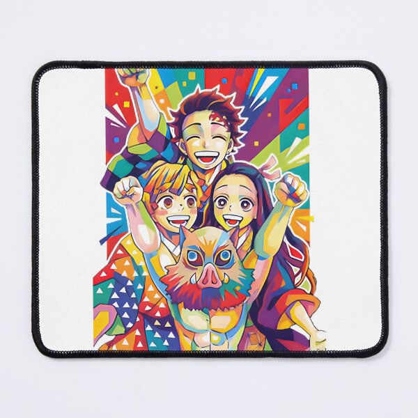 Item preview, Demon Slayer Squad: Tanjiro Nezuko Zenitsu Inosuke Art | ⭐⭐⭐⭐⭐ Best Seller designed and sold by QuadirQualls.