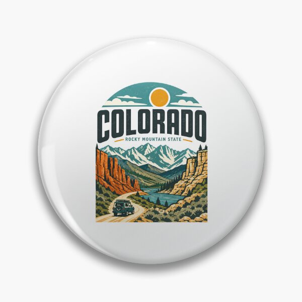 Item preview, Colorado Rocky Mountain State Vintage Travel Landscape designed and sold by graphic-genie.