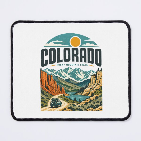 Item preview, Colorado Rocky Mountain State Vintage Travel Landscape designed and sold by graphic-genie.