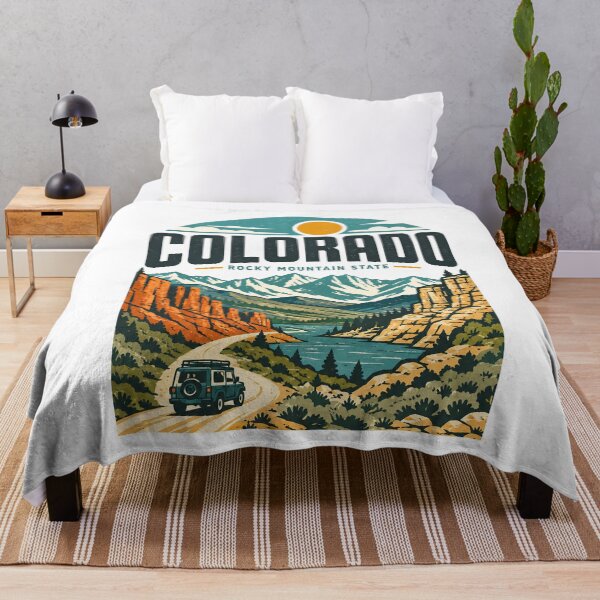 Item preview, Colorado Rocky Mountain State Vintage Travel Landscape designed and sold by graphic-genie.