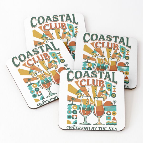 Item preview, Coastal Club – Retro Weekend by the Sea Poster designed and sold by @SHINTOSARTSTORE.