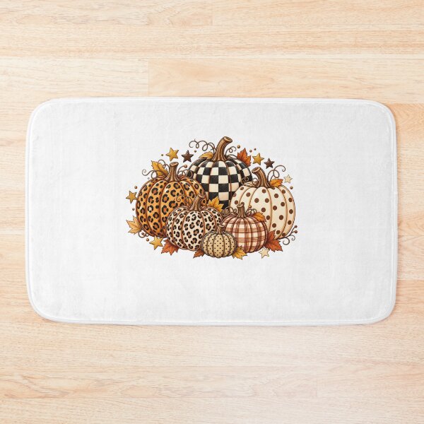 Item preview, Leopard Print Patchwork Fall Pumpkins designed and sold by Gift Windo.