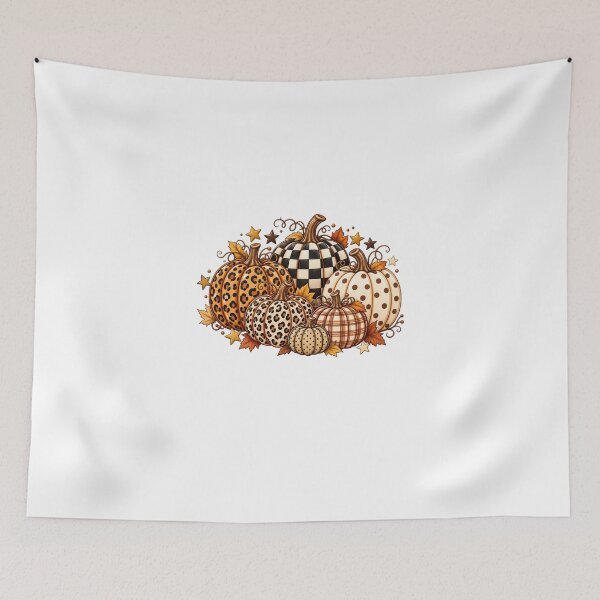 Item preview, Leopard Print Patchwork Fall Pumpkins designed and sold by Gift Windo.