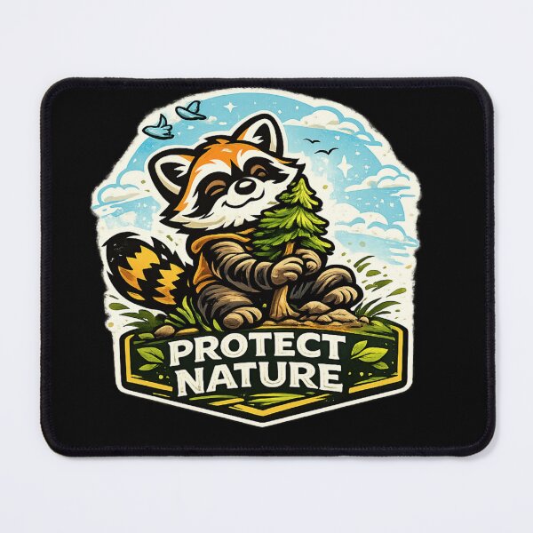 Item preview, Protect Nature Raccoon – Wildlife Guardian designed and sold by ArtisticHeart21.