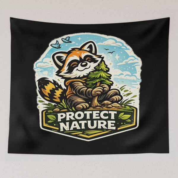Item preview, Protect Nature Raccoon – Wildlife Guardian designed and sold by ArtisticHeart21.
