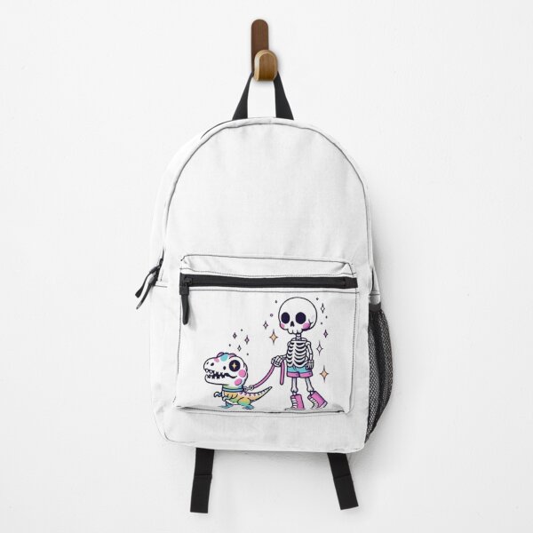 Item preview, Cute Skeleton Walking a Rainbow Skull Dog – Spooky Kawaii Halloween Design designed and sold by GrimNest.