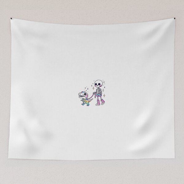 Item preview, Cute Skeleton Walking a Rainbow Skull Dog – Spooky Kawaii Halloween Design designed and sold by GrimNest.
