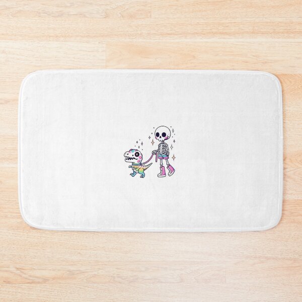 Item preview, Cute Skeleton Walking a Rainbow Skull Dog – Spooky Kawaii Halloween Design designed and sold by GrimNest.