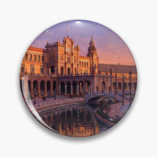 Item preview, Plaza de España Seville at Dusk designed and sold by RedPeaStudio.