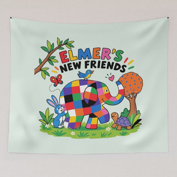 Item preview, Elmer’s New Friends Colorful Adventure designed and sold by HappyToons Shop.