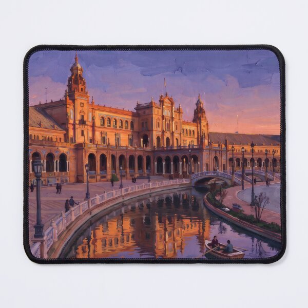 Item preview, Plaza de España Seville at Dusk designed and sold by RedPeaStudio.