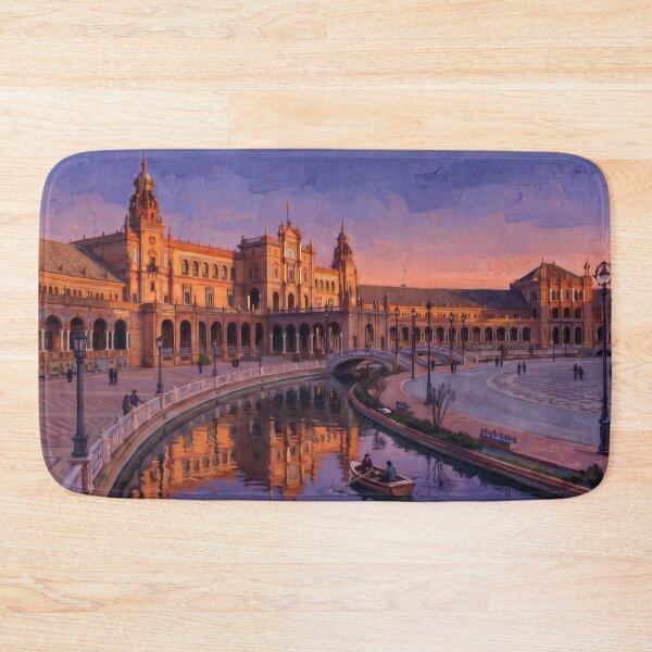 Item preview, Plaza de España Seville at Dusk designed and sold by RedPeaStudio.