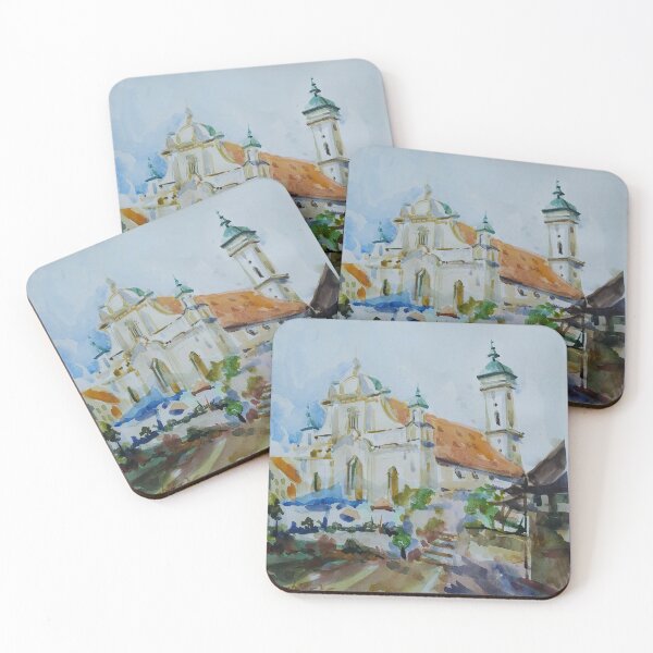 Item preview, Historic Munich Church Watercolor Landscape designed and sold by Mariamoart.