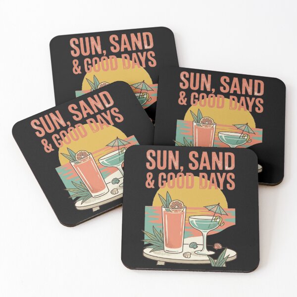 Item preview, Sun Sand and Good Days – Retro Cocktail Beach Design designed and sold by @SHINTOSARTSTORE.