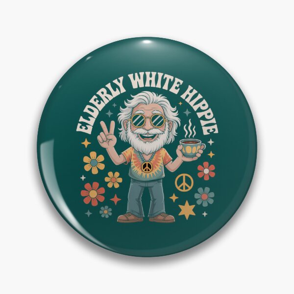 Item preview, Elderly White Hippie Retro Design  Peace And Love Vintage Style designed and sold by GwynJohnsonzx.