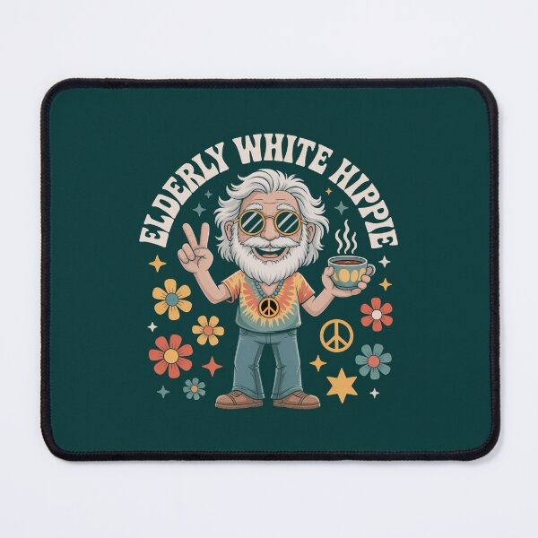 Item preview, Elderly White Hippie Retro Design  Peace And Love Vintage Style designed and sold by GwynJohnsonzx.