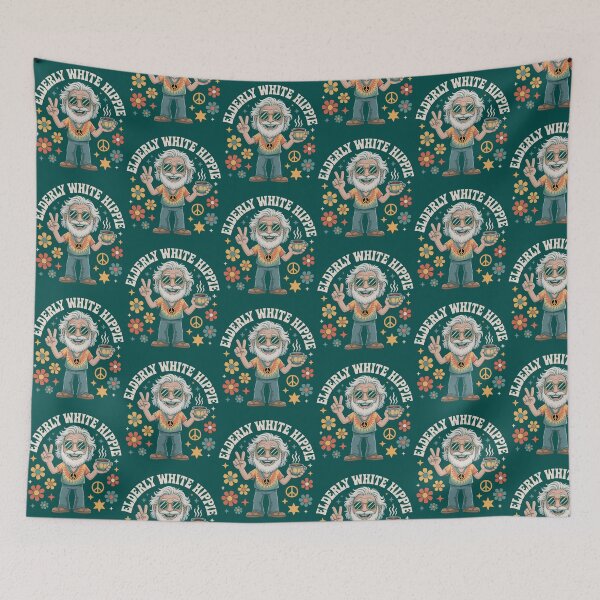 Item preview, Elderly White Hippie Retro Design  Peace And Love Vintage Style designed and sold by GwynJohnsonzx.