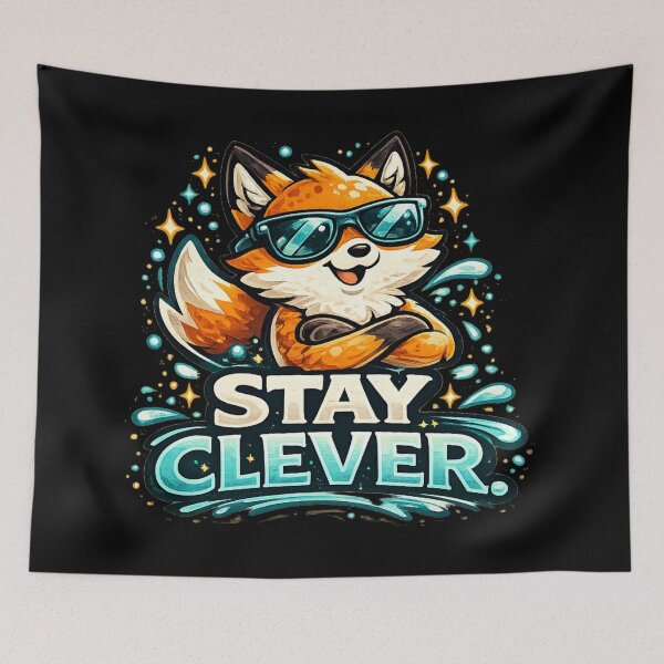 Item preview, Stay Clever Fox – Cool Smart Animal designed and sold by ArtisticHeart21.